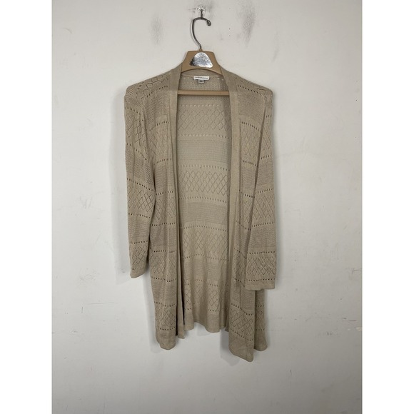 croft & barrow Sweaters - Croft & Barrow Womens Cardigan XL Long Duster‎ Boho Country Festival Twee Beige